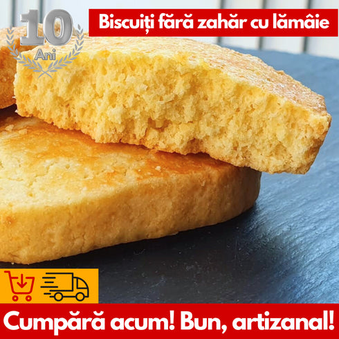 Biscuiți fără Zahăr cu lămâie - Gust Zesty, Fără Regrete